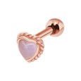 Pink Milky Heart Helix Ear Piercing TIP-3413